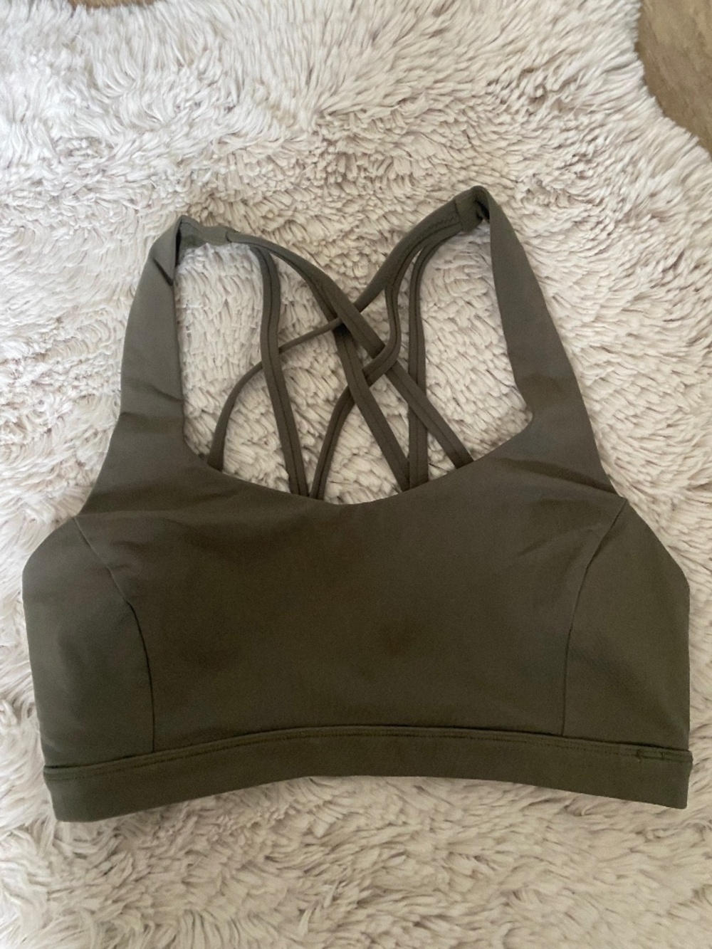 Lululemon sage green strappy back sports bra
